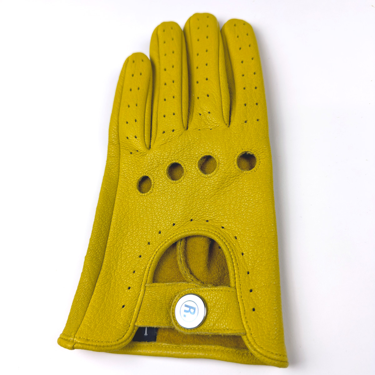 "Yellow Continental Driver Gloves" - Image 3